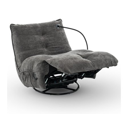 Крісло м'яке розкладне з реклайнером Kontrast COSMO Сірий
