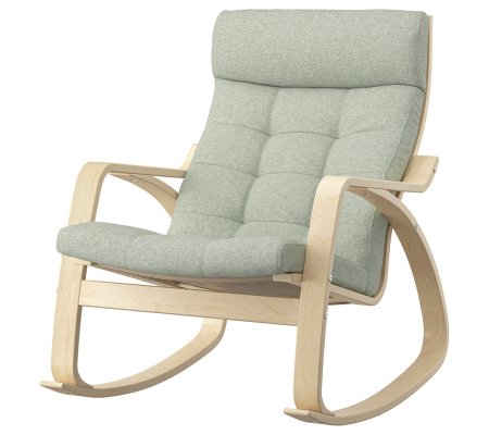 IKEA Кресло-качалка POANG Светло-зеленый (ИКЕА ПОАНГ)