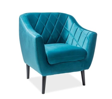 Кресло мягкое Signal MOLLY 1 Welur Бирюзовый, фото Кресло мягкое Signal MOLLY 1 Welur Бирюзовый
