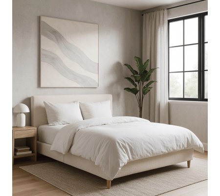 Ліжко Mebel Elit KIOTO Boucle 140x200 см Кремовий