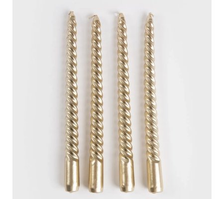 Набор свечей Homla TABLE CANDLES 25 см 4 шт Золотой