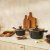 Каструля з кришкою Duka Noble Cook 4100 мл Чорний/Бронзовий 2220046 фото - 4