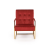 Кресло мягкое Halmar Prius Бордовый - 5 Кресло мягкое Halmar Prius Бордовый V-CH-PRIUS-FOT-BORDOWY фото - 5