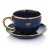 Чашка с блюдцем Duka Celestial 200 мл | Темно-синий / Золотой принт 2220766 фото - 2