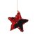Елочная игрушка Duka Sequin Gwiazda 11 см | Красный / Черный 2220971