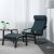 IKEA Крісло-качалка з підставкою POANG Темно-синій (ИКЕА ПОАНГ) 29484281 фото - 4