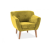 Кресло мягкое Signal Bergen 1 Welur Желтый Кресло мягкое Signal Bergen 1 Welur Желтый BERGEN11609-P