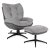 Крісло м'яке поворотне з підставкою Mebel Elit FREMONT 2 Сірий ME.FREMONT/P/T/P/E/CZ/FW