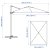 Садовый зонт SEGLARO 330x240 см Антрацит - 4 IKEA Садовый зонт SEGLARO 330x240 см Антрацит (ИКЕА СЕГЛАРО) 20532007 фото - 4
