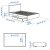IKEA Кровать GLADSTAD 140x200 см Серый (ИКЕА ГЛАДСТАД) 09406798 фото - 10