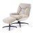 Крісло м'яке поворотне з підставкою Halmar KRONOS Бежевий V-CH-KRONOS-FOT