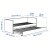 IKEA Раскладная кушетка с 2 матрасами VIHALS 80x200 см Белый (ИКЕА ВИХАЛС) 89580637 фото - 14