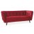 Диван Signal Castello 3 Velvet | Бордовий / Венге (Bluvel 59) CASTELLO3V59