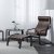 IKEA Кресло-качалка с подставкой POANG Темно-коричневый (ИКЕА ПОАНГ) 59551071 фото - 6