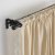 IKEA Штанга карнизу HUGAD 210-385 см Чорний (ИКЕА HUGAD) 50217139 фото - 8