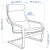 IKEA Крісло-качалка POANG Жовтий (ИКЕА ПОАНГ) 79387107 фото - 2