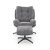 Кресло мягкое поворотное с подставкой Halmar PESTO Пепельный V-CH-PESTO-FOT-POPIELATY фото - 4