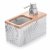 Дозатор жидкости для мытья посуды Duka MODERN 160 мл | Белый / Серый / Дерево 2220439