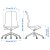 IKEA Офісне крісло LANGFJALL Синій (ИКЕА ЛАНГФЬЯЛЛЬ) 89177665 фото - 5