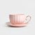 Чашка з блюдцем Homla MINA 250 мл Рожевий 238980