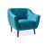 IKEA Кресло Pooffe Mariette Velvet 1 | Бирюзовый pooffemariette/bluvel85