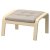 IKEA Крісло-качалка з підставкою POANG Бежевий (ИКЕА ПОАНГ) 29502001 фото - 7