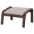 IKEA Кресло-качалка с подставкой POANG Светло-бежевый (ИКЕА ПОАНГ) 19484229 фото - 4