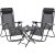 Комплект складаних садових меблів Favora ZERO GRAVITY Темно-сірий FZ12050DG