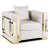 Кресло мягкое Mebel Elit PALLAZO 1S Welur Кремовый ME.PALLAZO1S/KR/ZL/V/FW