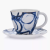 Чашка с блюдцем Duka Riviera 250 мл | Белый / Синий / Принт Чашка с блюдцем Duka Riviera 250 мл | Белый / Синий / Принт 1219663
