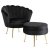 Крісло м'яке з підставкою Mebel Elit GRAND Welur Чорний ME.GRAND/CZ/V/FW