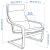 IKEA Крісло-качалка POANG Бежевий (ИКЕА ПОАНГ) 59830586 фото - 4