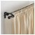 IKEA Штанга карнизу HUGAD 210-385 см Чорний (ИКЕА HUGAD) 50217139 фото - 3