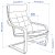 IKEA Кресло-качалка с подставкой POANG Светло-зеленый (ИКЕА ПОАНГ) 99501927 фото - 3