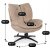 Кресло мягкое поворотное с подставкой Mebel Elit FREMONT Бежевый ME.FREMONT/BZ/CZ/T/FW фото - 8