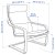 IKEA Кресло-качалка с подставкой POANG Бежевый (ИКЕА ПОАНГ) 39484266 фото - 4