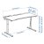 Компьютерный стол для работы сидя/стоя UTVISNING Черный - 6 IKEA Компьютерный стол для работы сидя/стоя UTVISNING Черный (ИКЕА УТМАНИНГ) 09571665 фото - 6