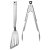 IKEA Аксессуары для гриля GRILLTIDER 2 шт Серебристый (ИКЕА ГРИЛЬТАЙДЕР) 60516557