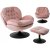 Крісло м'яке поворотне з підставкою Mebel Elit FIONA Рожевий ME.FIONA/R/V/FW фото - 7