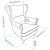 IKEA Крісло м'яке STRANDMON Жовтий (ИКЕА СТРАНДМОН) 90361894 фото - 3
