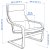 IKEA Крісло-качалка POANG Бежевий (ИКЕА ПОАНГ) 59830586 фото - 6