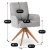 Обеденный стул поворотный Mebel Elit BIANCO Серый ME.BIANCO/P/T/K фото - 11