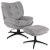 Кресло мягкое поворотное с подставкой Mebel Elit FREMONT Серый ME.FREMONT/P/CZ/T/FW