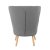 Крісло м'яке Homla MILLS Welur Сірий 218193 фото - 4