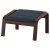 IKEA Кресло-качалка с подставкой POANG Темно-синий (ИКЕА ПОАНГ) 19484286 фото - 7