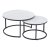 Комплект журнальних столів Signal FERRANTE Ceramic Marmur 2 шт Білий FERRANTECBC