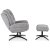 Кресло мягкое поворотное с подставкой Mebel Elit FREMONT Серый ME.FREMONT/P/CZ/T/FW фото - 6