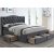 Кровать Signal Aspen Velvet II | 160х200 / Серый / Дуб (Bluvel 14) ASPENIIVSZD