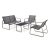 Комплект садових меблів Halmar CONOR Попелястий V-CH-CONOR-ZESTAW