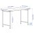 IKEA Письмовий стіл LINNMON/SPAND Білий (ИКЕА ЛИННМОН/СПАНД) 69563865 фото - 2